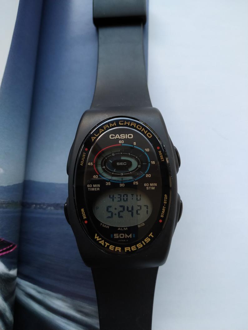 Casio W-90 Module 864 Alarm Chronograph Digital Wristwatch – tickdong